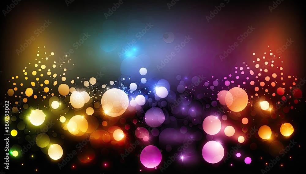 Poster multicolored colorful glowing shining abstract image on a dark backdrop background. generative ai il