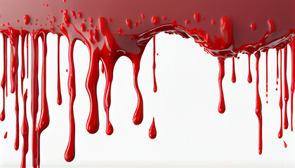 red paint drip