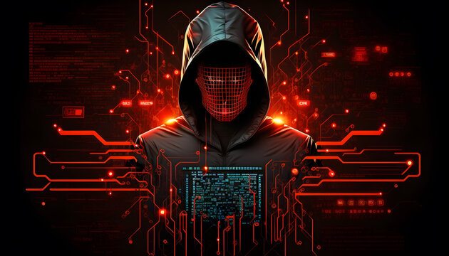 cybersecurity concept identity theft, Database hacks, internet cyber crime. hacker attack, Hacking, and stealing data. damage the system and hack the data. Generative Ai