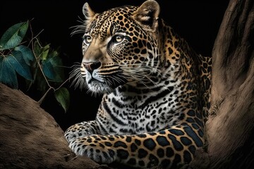 Fototapeta premium Images of a Jaguar. Generative AI