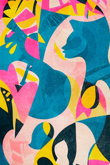 The Music of Love's Harmony - "Dive into a colorful world with this illustration collection inspired by iconic paper-cutting art, challenging the creative possibilities of paper and scissors.