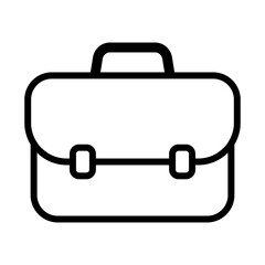Briefcase icon. Business bag icon. Suitcase, portfolio symbol, linear style pictogram isolated on white.