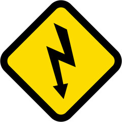 Sticker Warning Danger Electrical Lightning Logo Symbol Icon
