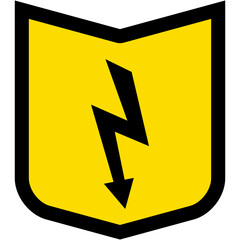 Sticker Warning Danger Electrical Lightning Logo Symbol Icon
