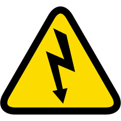 Sticker Warning Danger Electrical Lightning Logo Symbol Icon
