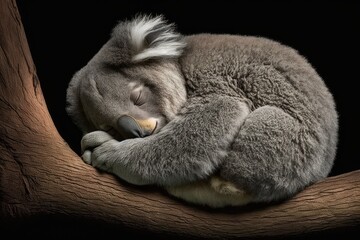 Koalas are tree dwellers, and they sleep there every night. Generative AI