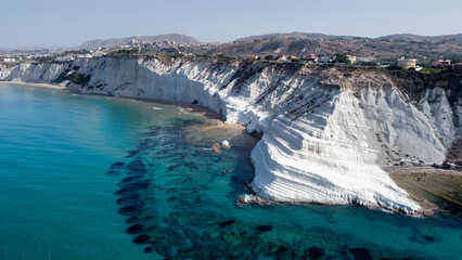 Drone view on Sicily sea