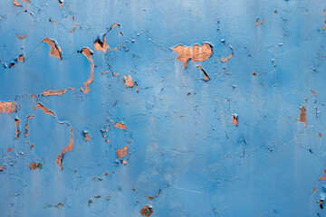 Old painted metal texture with traces of rust