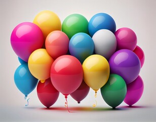 Colorful balloons, generative ai