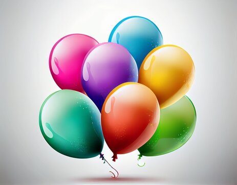 Colorful balloons, generative ai