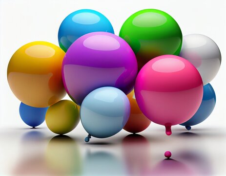 Colorful balloons, generative ai