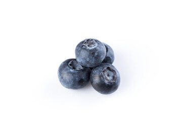 Blueberries on white background