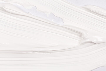 Paint brush stroke over the white paper