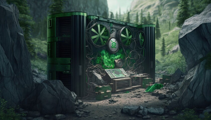 Mining Site and the Environment: Illustration of Human Impact on Nature
