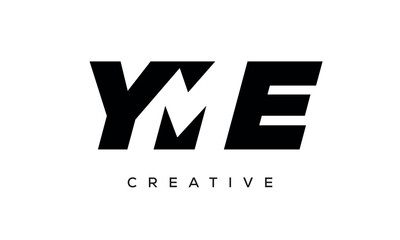 YME letters negative space logo design. creative typography monogram vector