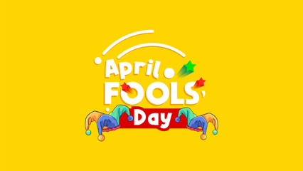 April Fools day celebration. April fun is full of jokes. Celebrate April Fools Day with trumpets and clown hats. celebrate april - obrazy, fototapety, plakaty