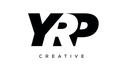 YRP letters negative space logo design. creative typography monogram vector