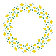 チューリップの円形フレーム