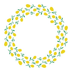 チューリップの円形フレーム