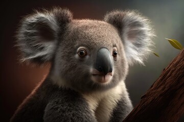 In depth look at a koala. Generative AI