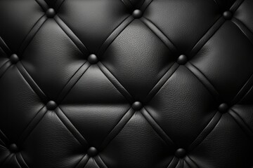 Full Frame Shot Of Black Sofa. Generative ai