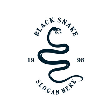 vintage logo snake template illustration