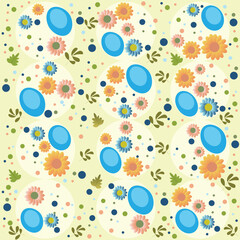 Easter seamless pattern with circles