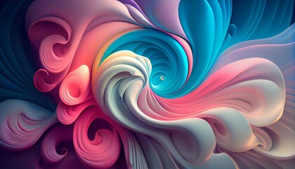 bright and muted colors swirling and dreamy abstract background, Generative AI, illustration
