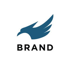 eagle vector emblem, bird falcon vector wings logo template