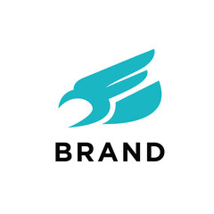 eagle vector emblem, bird falcon vector wings logo template