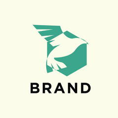 Bird logo design vector template
