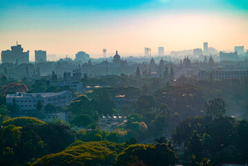 The Bangalore skyline is defined by a mix of modern and traditional architecture, reflecting the city's blend of ancient and contemporary cultures. 