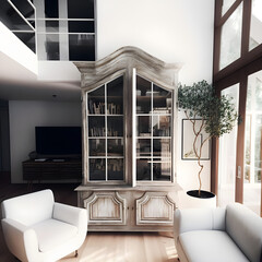 Modern calming interior design natural light AI generated