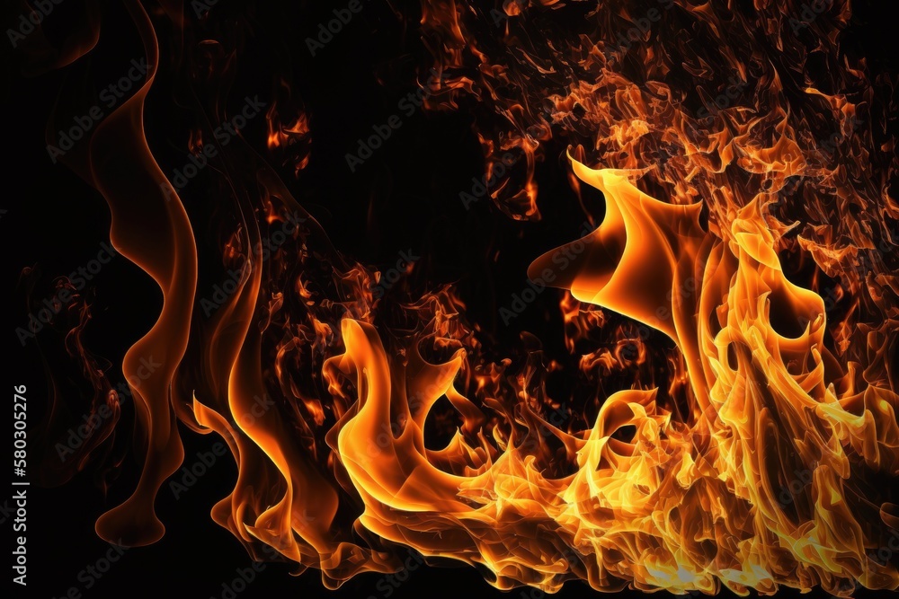 Poster background texture of a blazing fire. generative ai