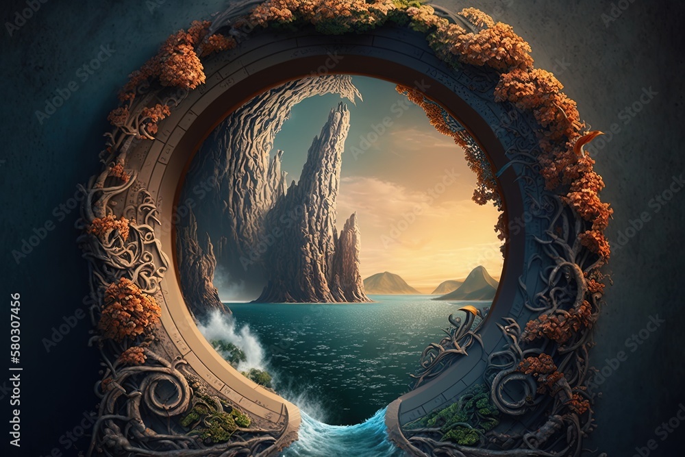 Poster entering the portal to enchantment: exploring the sublime isles of imagination generative ai