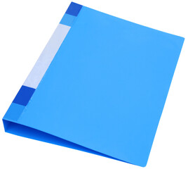 Blue plastic folder