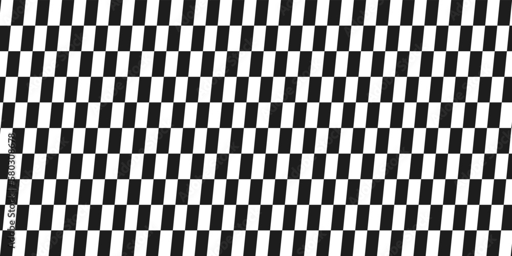 Aufkleber Checkered diagonal pattern texture. Vector canvas with repeating checkered wave.