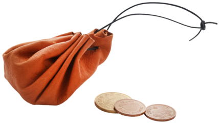 Leather coin pouch