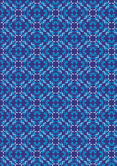 seamless pattern with blue tiles