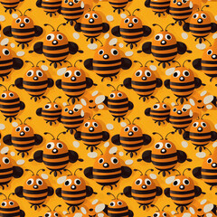 Fototapeta premium cute bees - seamless pattern for your design