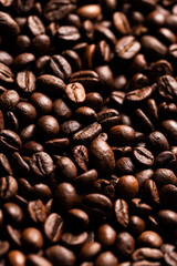 Roasted coffee beans background