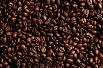Roasted coffee beans background