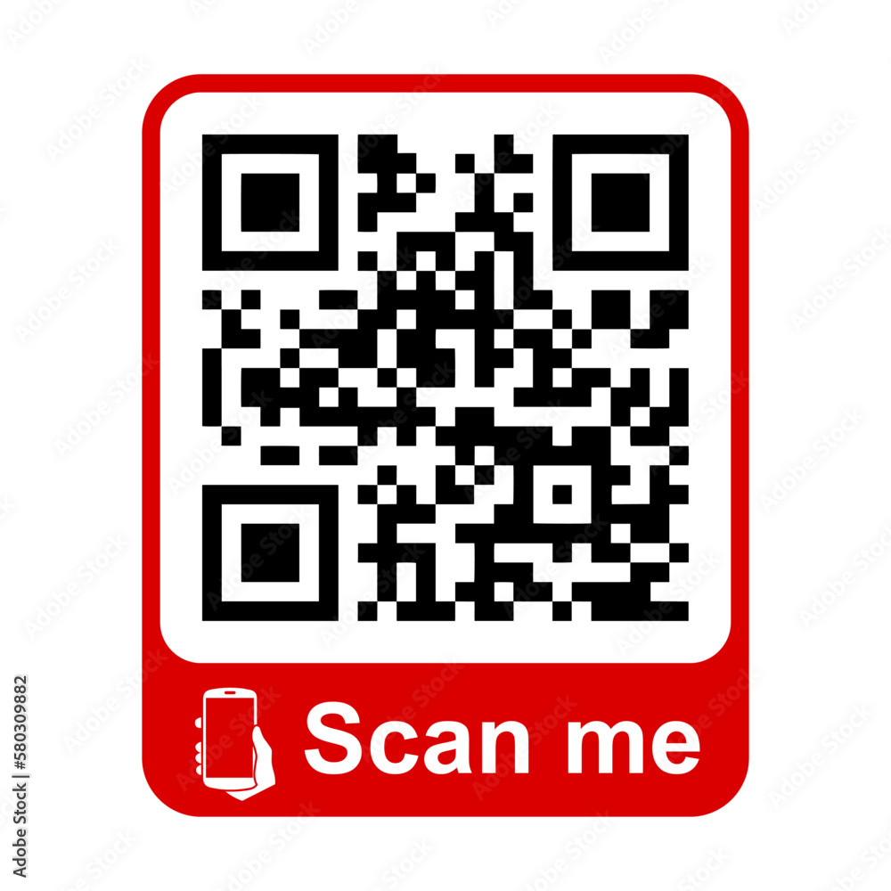 Poster qr - quick response code, inscription scan me, qr code for smartphone, payment, mobile app scan – ve