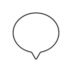 speech bubble outline vector illustration isolated on white background. speech bubble line icon for web, ui and social media design