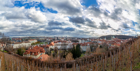 Panorama na Pragę, stolicę Czeskiej Republiki