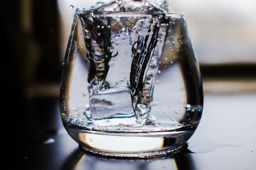 water pouring into glass