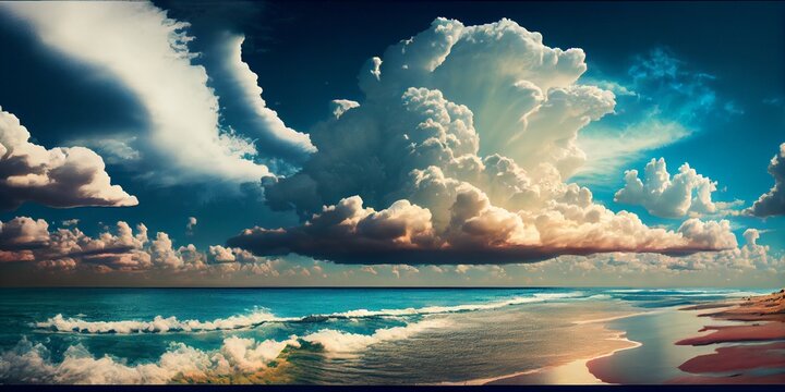 Beautiful seascape, generative ai