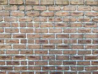 Aged brick surface for interior and exterior design. Damaged brick wall material. 
