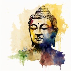 illustration for Buddha Purnima or Vesak Day, Generative ai