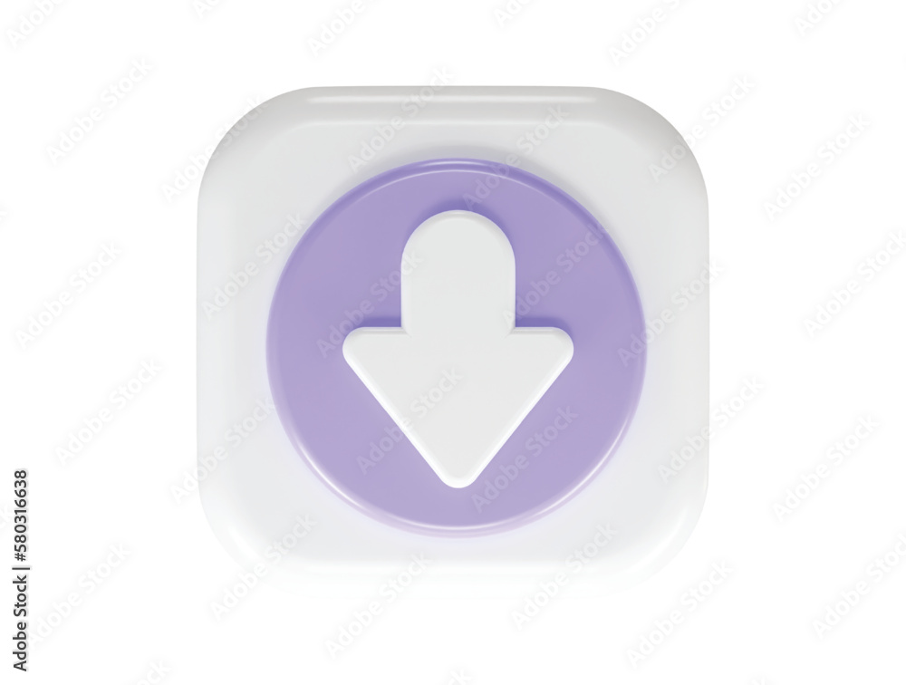 Poster arrow icon 3d rendering share vector element illustration